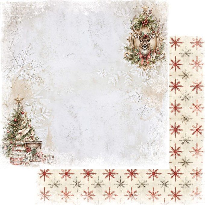 6 feuilles, 30x30cm, collection : The magic of december - 250gsm