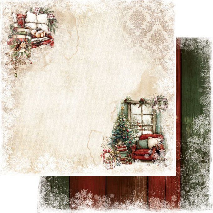 6 feuilles, 30x30cm, collection : The magic of december - 250gsm