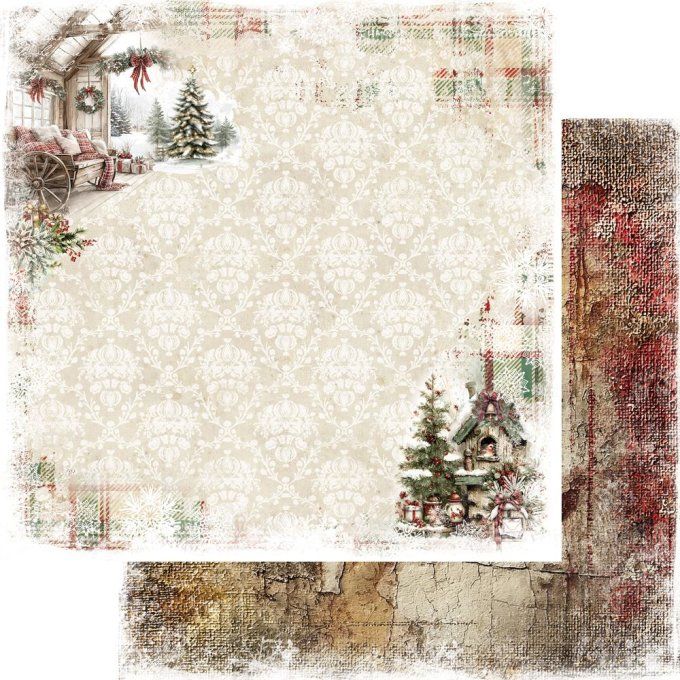 6 feuilles, 30x30cm, collection : The magic of december - 250gsm