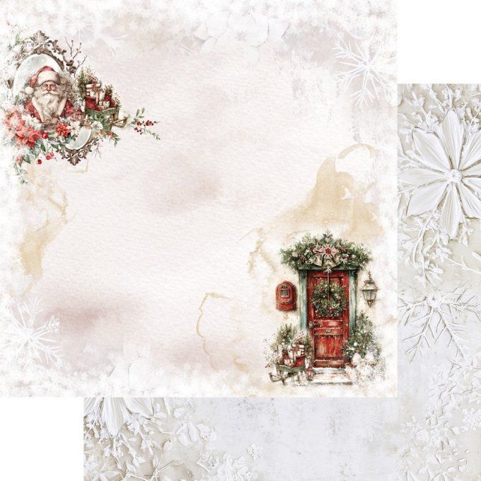 12 feuilles, 30x30cm, collection : The magic of december - 250gsm