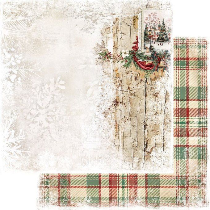 12 feuilles, 30x30cm, collection : The magic of december - 250gsm
