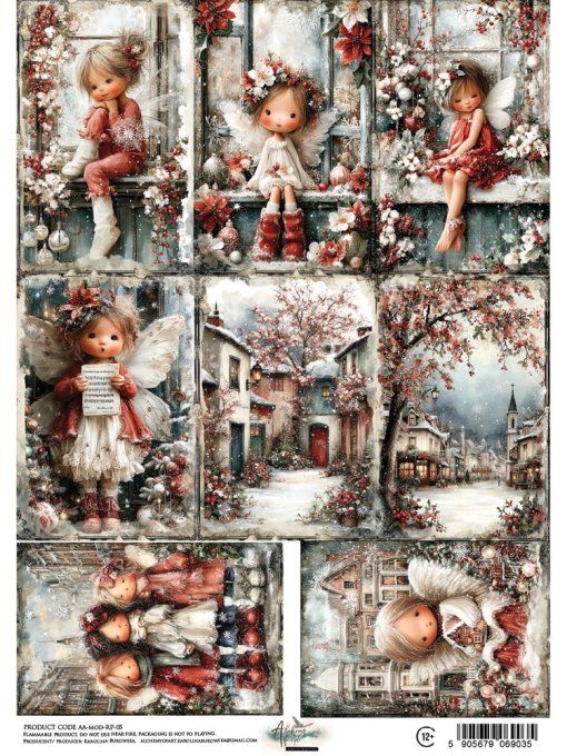 Feuille de riz, The magic of december,  format A4 