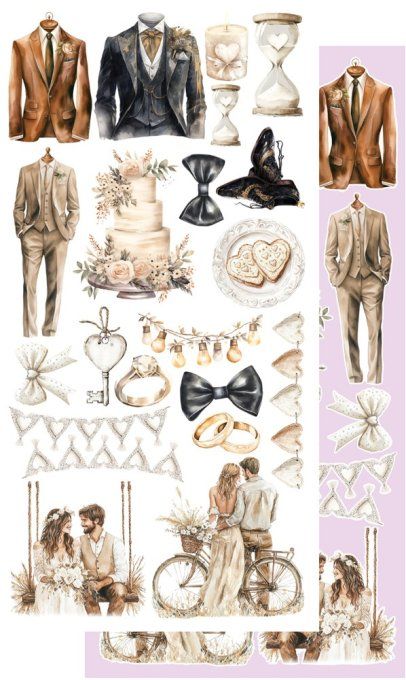 12 feuilles, 15x30cm, collection : Romantic  Boho - 250gsm 