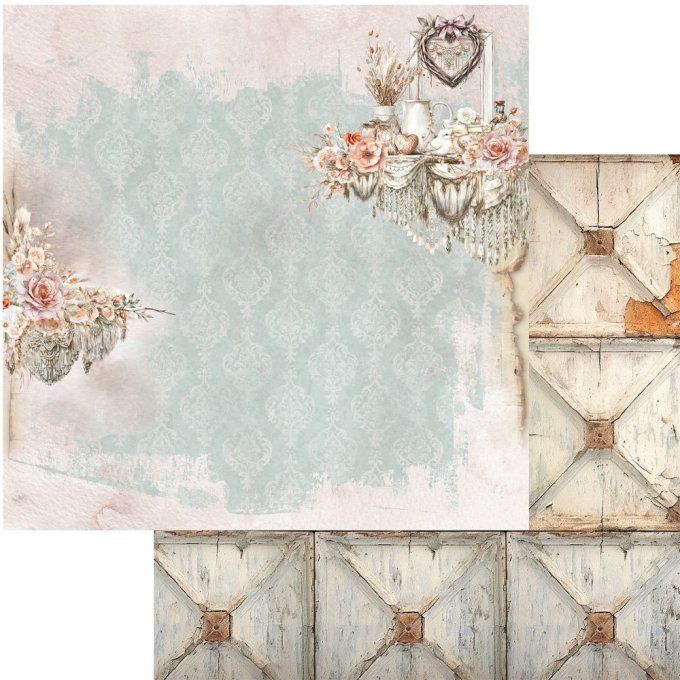 24 feuilles, 15x15cm, collection : Romantic Boho - 250gsm