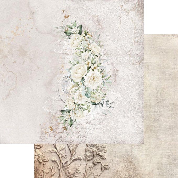 6 feuilles, 30x30cm, collection : The beginning of our story - 250gsm
