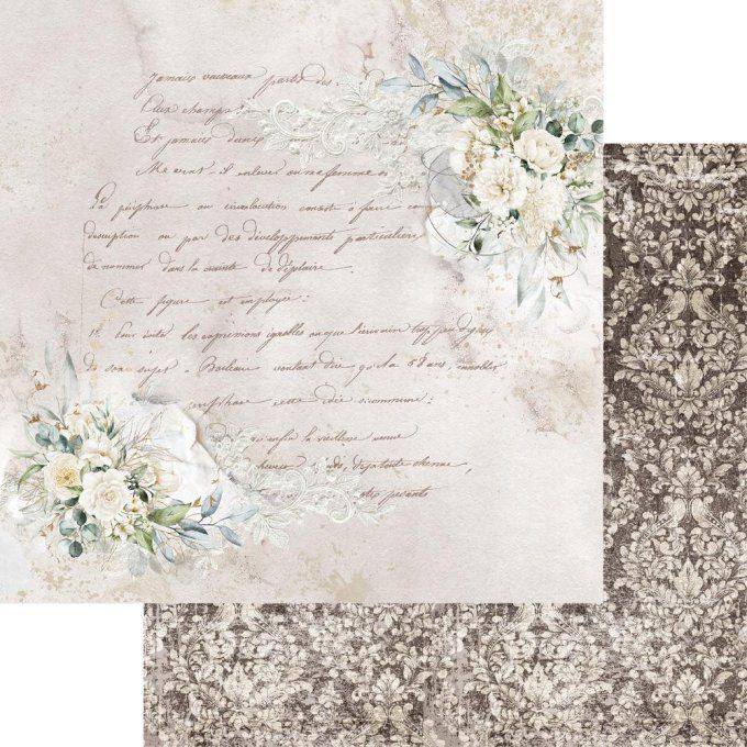 6 feuilles, 30x30cm, collection : The beginning of our story - 250gsm