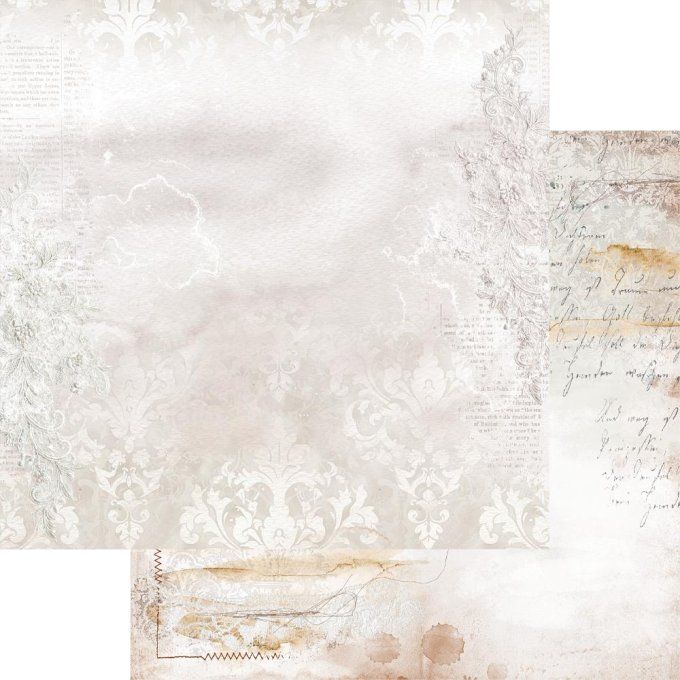 12 feuilles, 20x20cm, collection : The beginning of our story - 190gsm