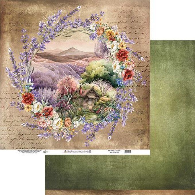 Ensemble de 6 feuilles, 30x30cm, collection : The Provence Week End - 250g