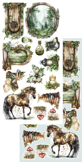 6 feuilles, 15x30cm, collection : The World of fairies