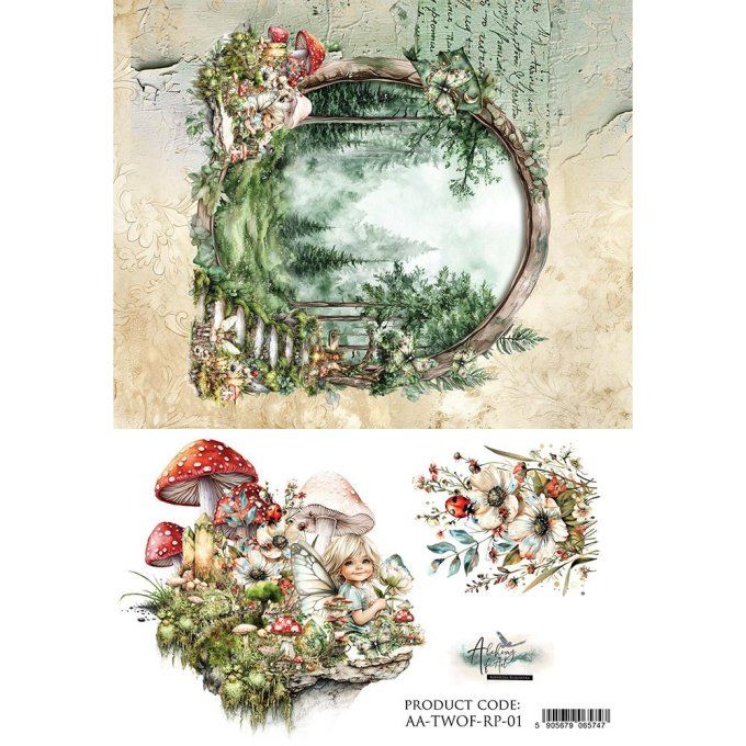 Feuille de riz, The world of fairies,  format A4