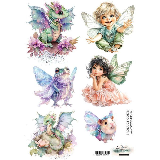 Feuille de riz, The world of fairies,  format A4