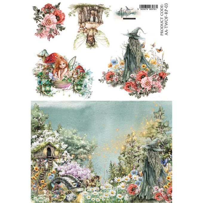Feuille de riz, The world of fairies,  format A4