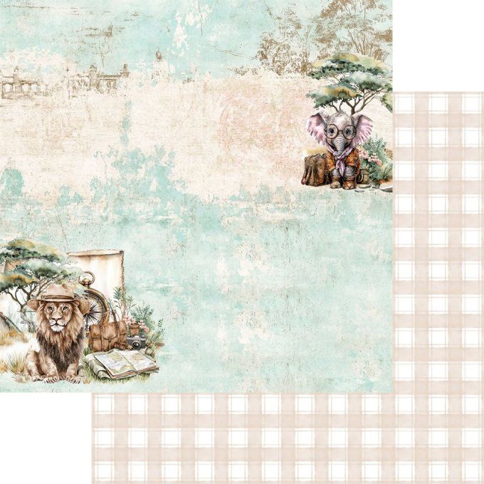 12 feuilles, 30x30cm, collection : Wild Adventures - 250gsm 