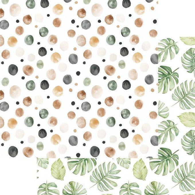 12 feuilles, 30x30cm, collection : Wild Adventures - 250gsm 