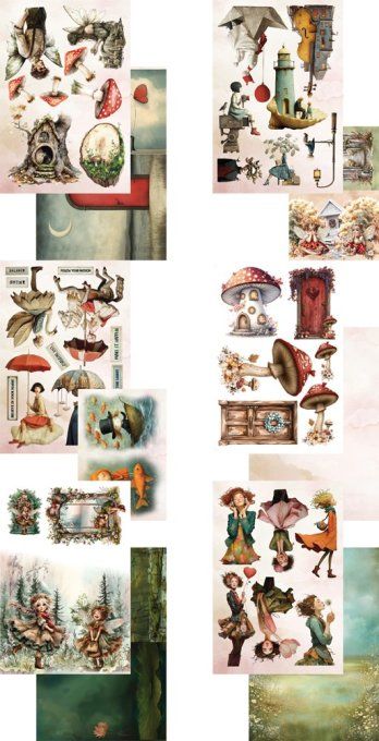 Livret Art Journal, Word of Fantaisy, Format A4, 190gsm