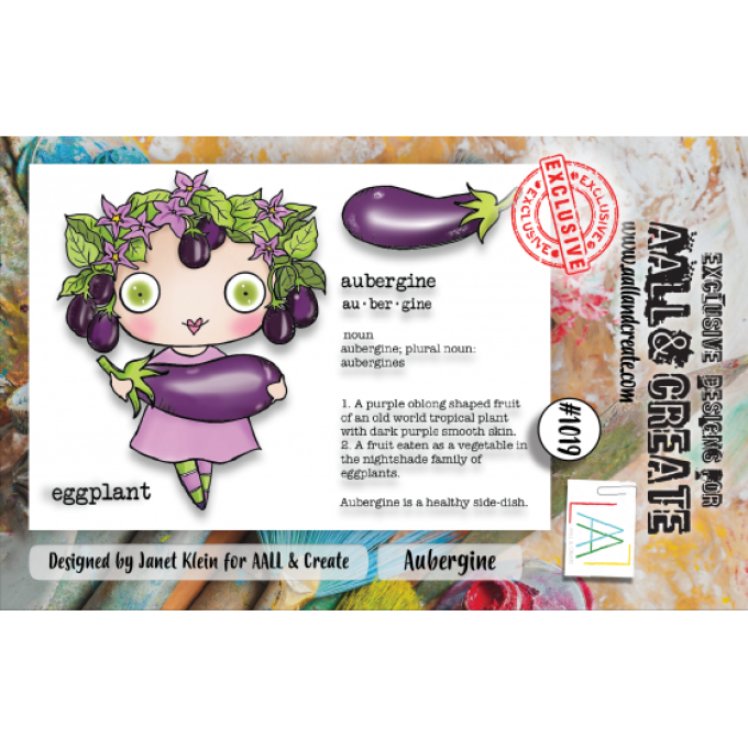 5 Tampons - AALL&Create - Aubergine - dim. de la planche : 7.5x10cm env. 