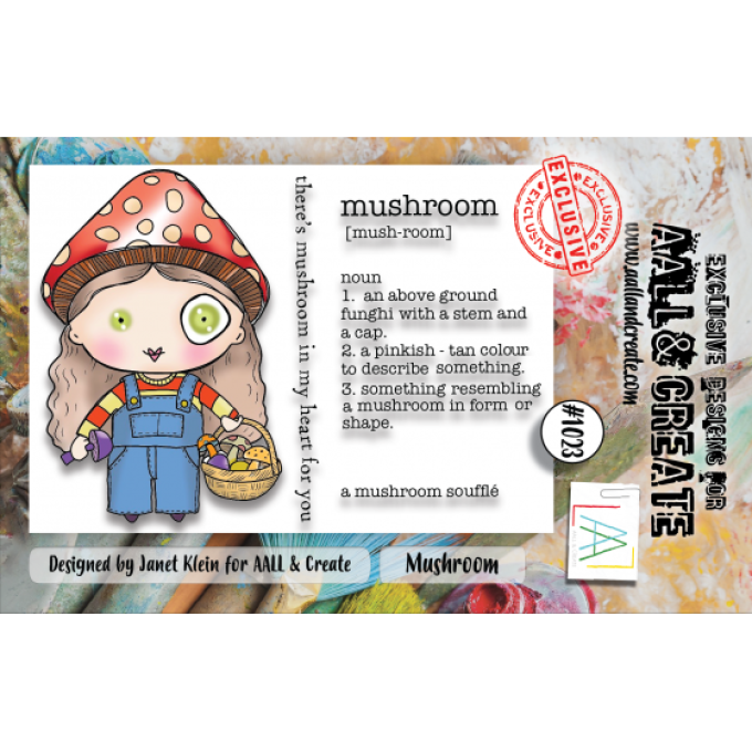 4 Tampons - AALL&Create - Mushroom - dim. de la planche : 7.5x10cm env.  