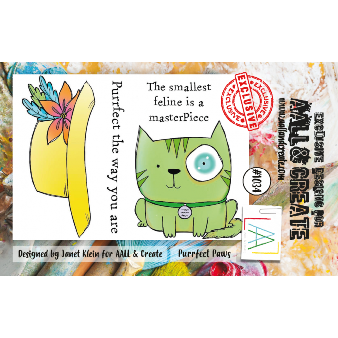 4 Tampons - AALL&Create - Purrfect paws - dim. de la planche : 7.5x10cm env.