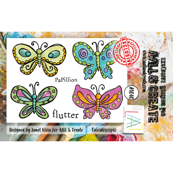 5 Tampons - AALL&Create - Caleidoscopio - dim. de la planche : 7.5x10cm env. 