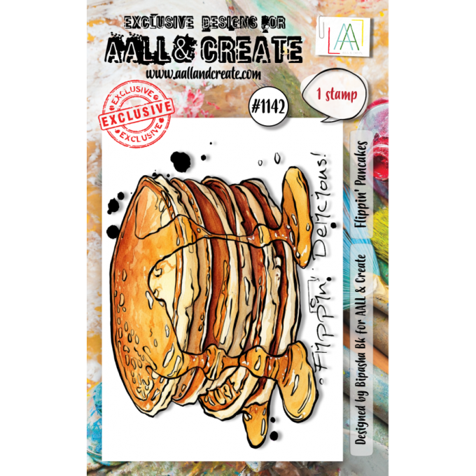 Tampon - AALL&Create - Flippin' Pancakes - dim. de la planche : 7.5x10cm env.