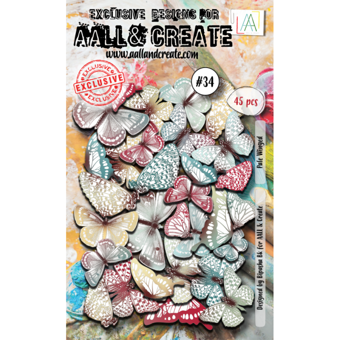 45 die-cuts - AALL&Create -Pale Winged