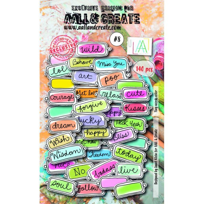 140 die-cuts - AALL&Create - Tiny Words - couleur