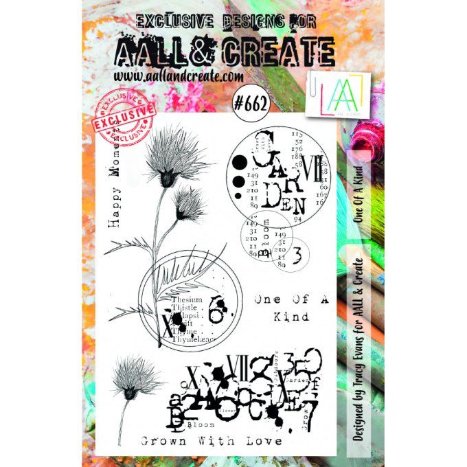 6 Tampons - AALL&Create - One of a kind - dimension de la planche : 14.5x20cm environ