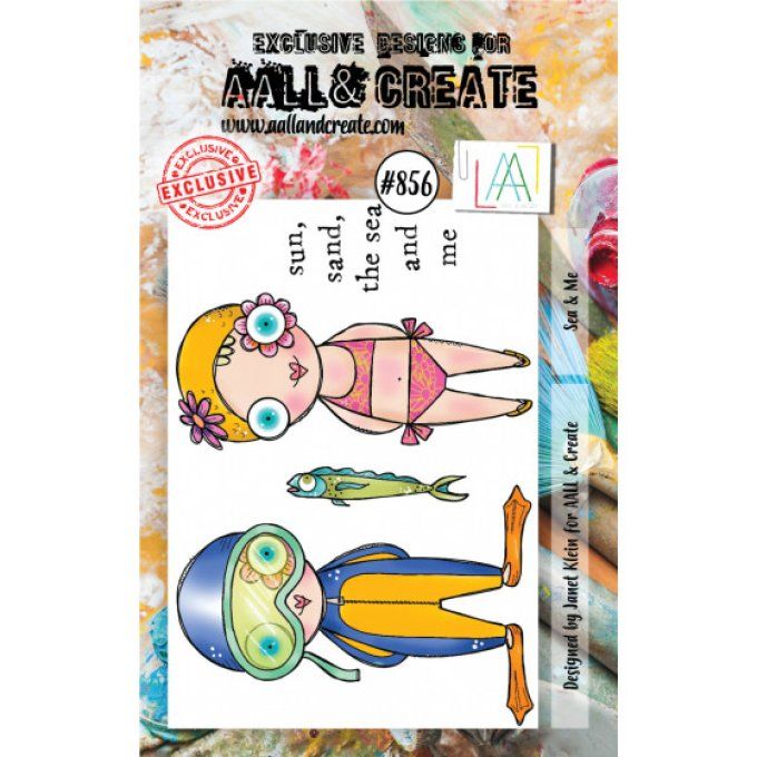 4 Petits Tampons - AALL&Create - Sea & me - dim. de la planche : 7.5x10cm env. 