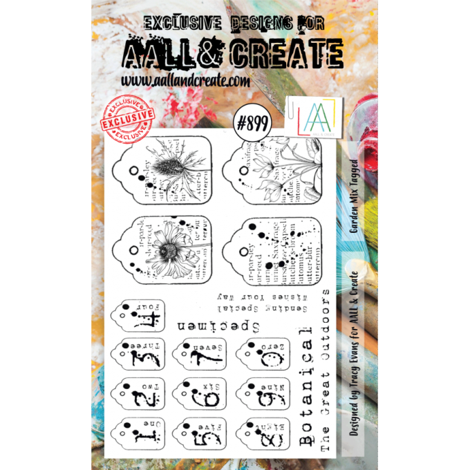 17 Petits Tampons - AALL&Create - Garden mix tagged - dimension de la planche : 10x14.5cm
