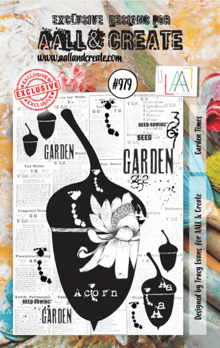 Tampon - AALL&Create - Garden times - dim. de la planche : 7x10cm env.