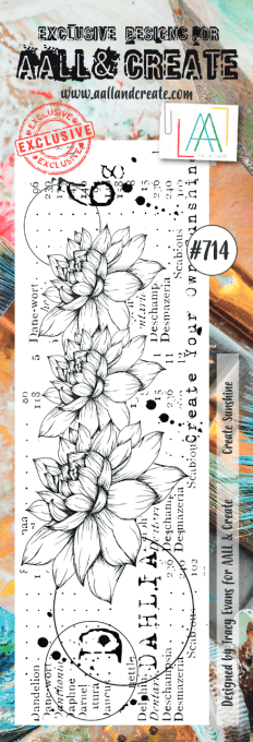 Tampon - AALL&Create - Create sunshine - dimension de la planche : 20x6.5cm environ