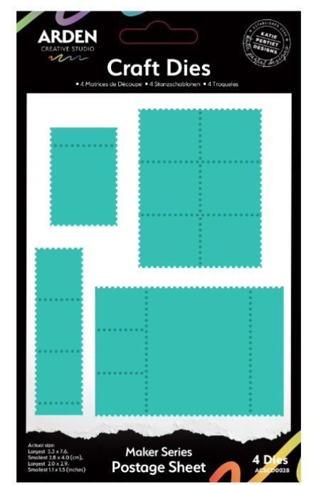 4 matrices de découpe, Arden, postage sheet