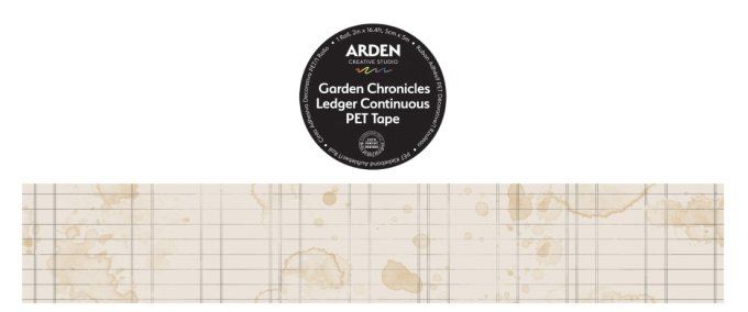 Rouleau de stickers transparents adhésifs, garden chronicles - largeur 5cm, longueur 5m