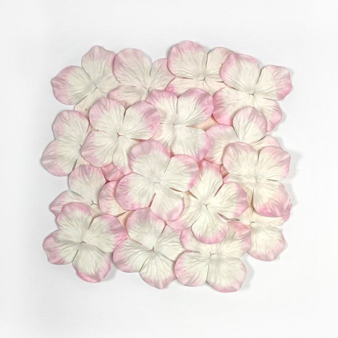 20 pièces, Fleurs en papier, Kora, couleur rose bébé