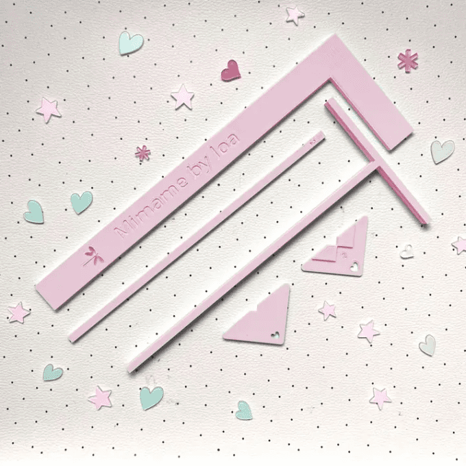 Accessoires pour la création de couverture d'album, couleur rose bébé