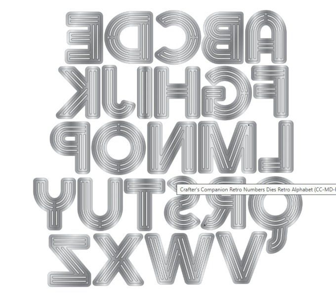Crafter's companion - 26 dies alphabet - Retro