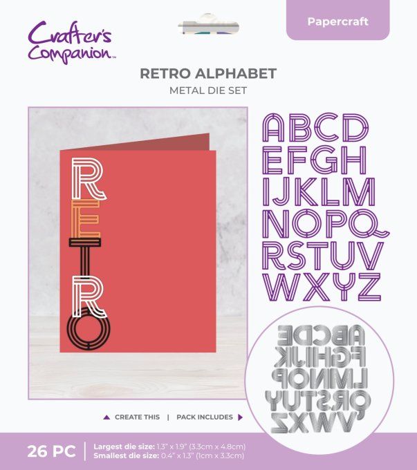 Crafter's companion - 26 dies alphabet - Retro