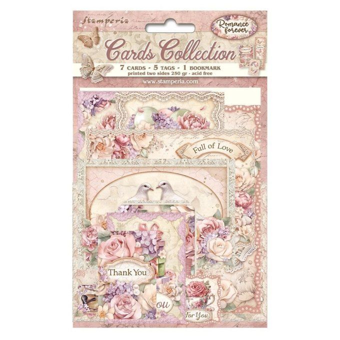 Cartes, collection : Romance forever - Stamperia 