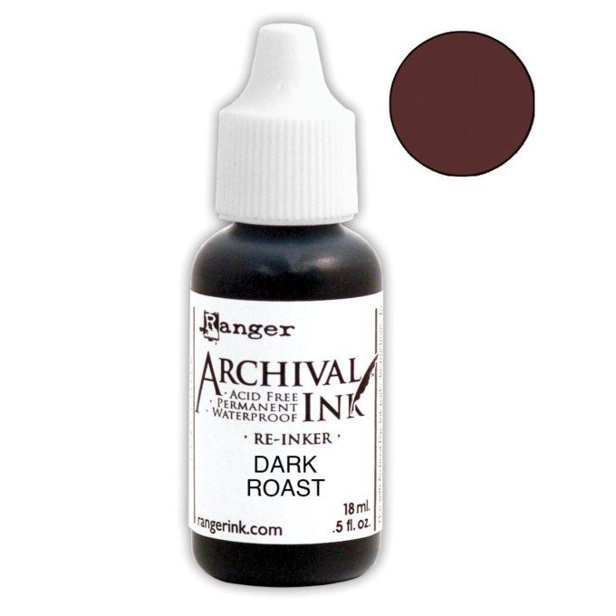 Ranger, recharge Archival Ink, 18ml - Dark roast