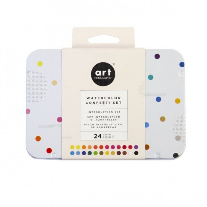 Art philosophy - Set confetti - Aquarelle - 24 couleurs