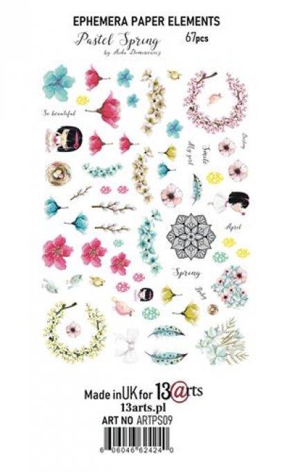 67 Die-cuts, 13@rts, Collection Pastel spring