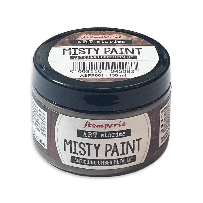 Stamperia, Misty paint metallic, 150ml - Antiquing umber