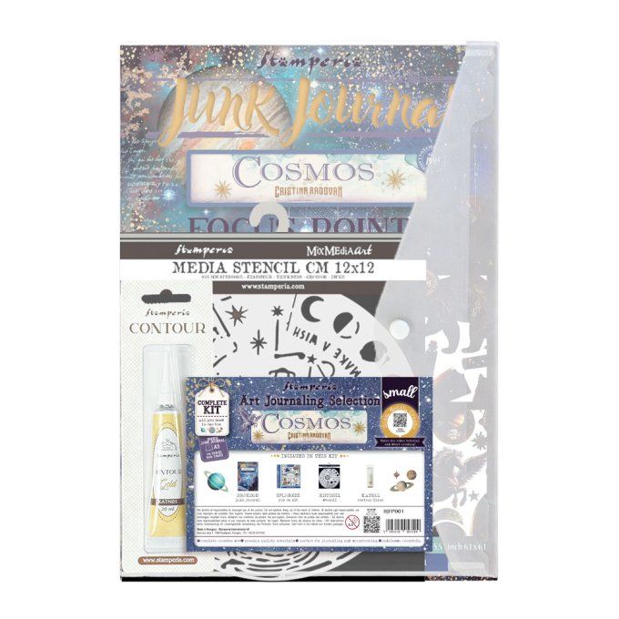Stamperia, Junk Journal, kit créatif SMALL, Collection Cosmos