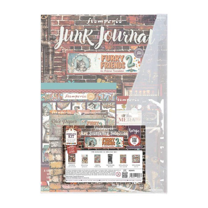 Stamperia, Junk Journal, kit créatif, Collection Furry Friends 2