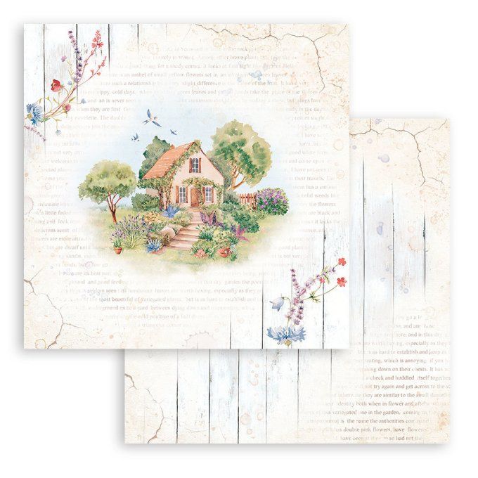 Collection Welcome Home, 30x30cm - 10 feuilles motif recto verso - Stamperia - 190g