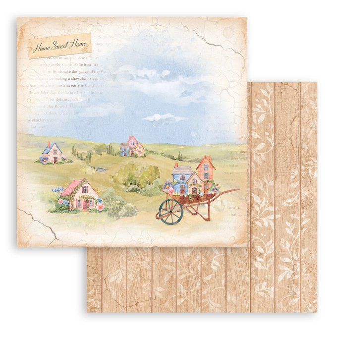 Collection Welcome Home, 30x30cm - 10 feuilles motif recto verso - Stamperia - 190g