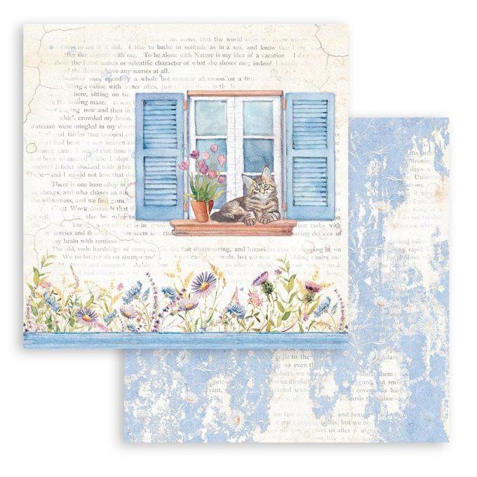 Collection Welcome Home, 30x30cm - 10 feuilles motif recto verso - Stamperia - 190g