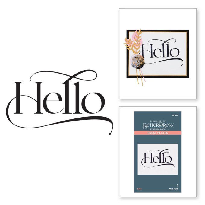Press plate pour Betterpress, Spellbinders  - Hello