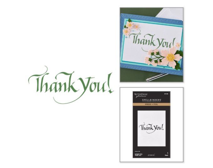 Spellbinders, Thank You - BetterPress glimmer 