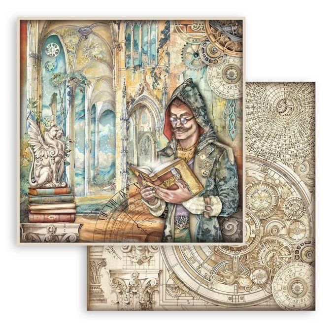 Sir vagabond in fantasy world, 20x20cm - 10 feuilles motif recto verso - Stamperia